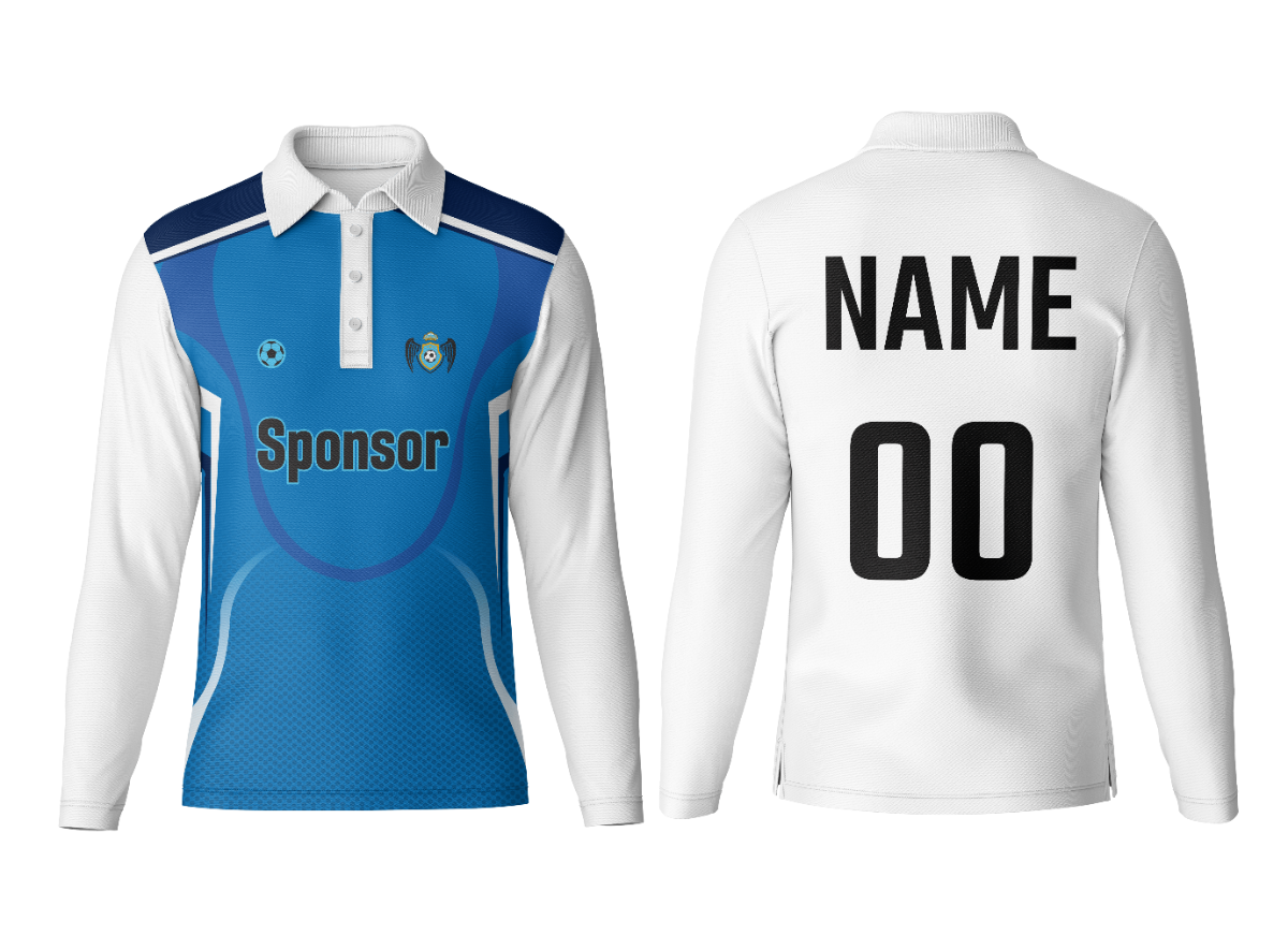 Personalized Full Sleeve Polo Neck Sports Jersey