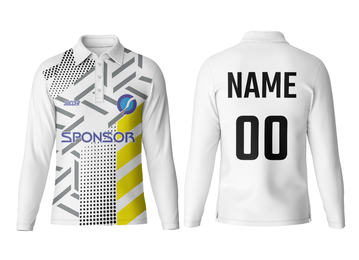 Printed Polo Neck Full Sleeve Jersey