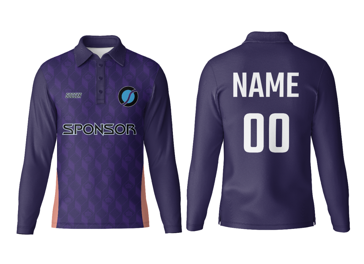 Personalized Polo Neck Full Sleeve Performance Jersey