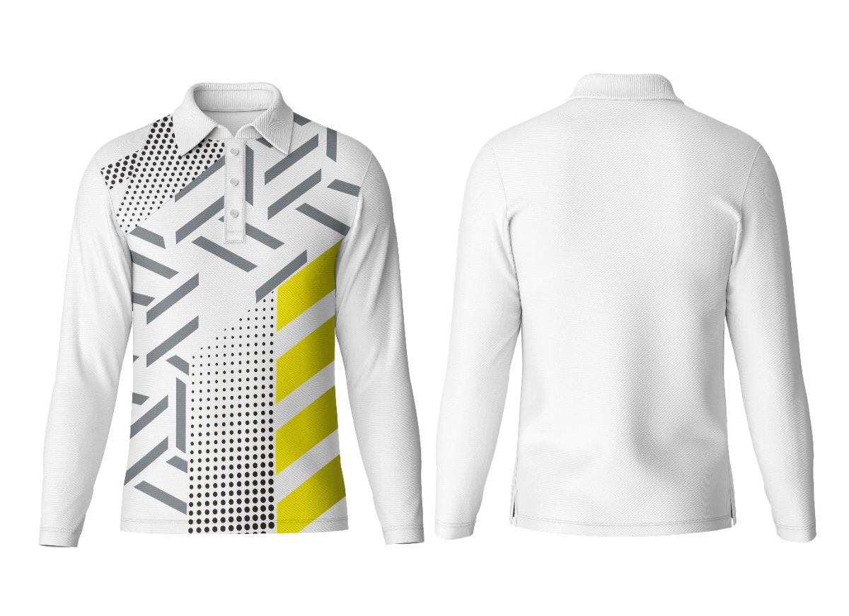 Printed Polo Neck Full Sleeve Jersey