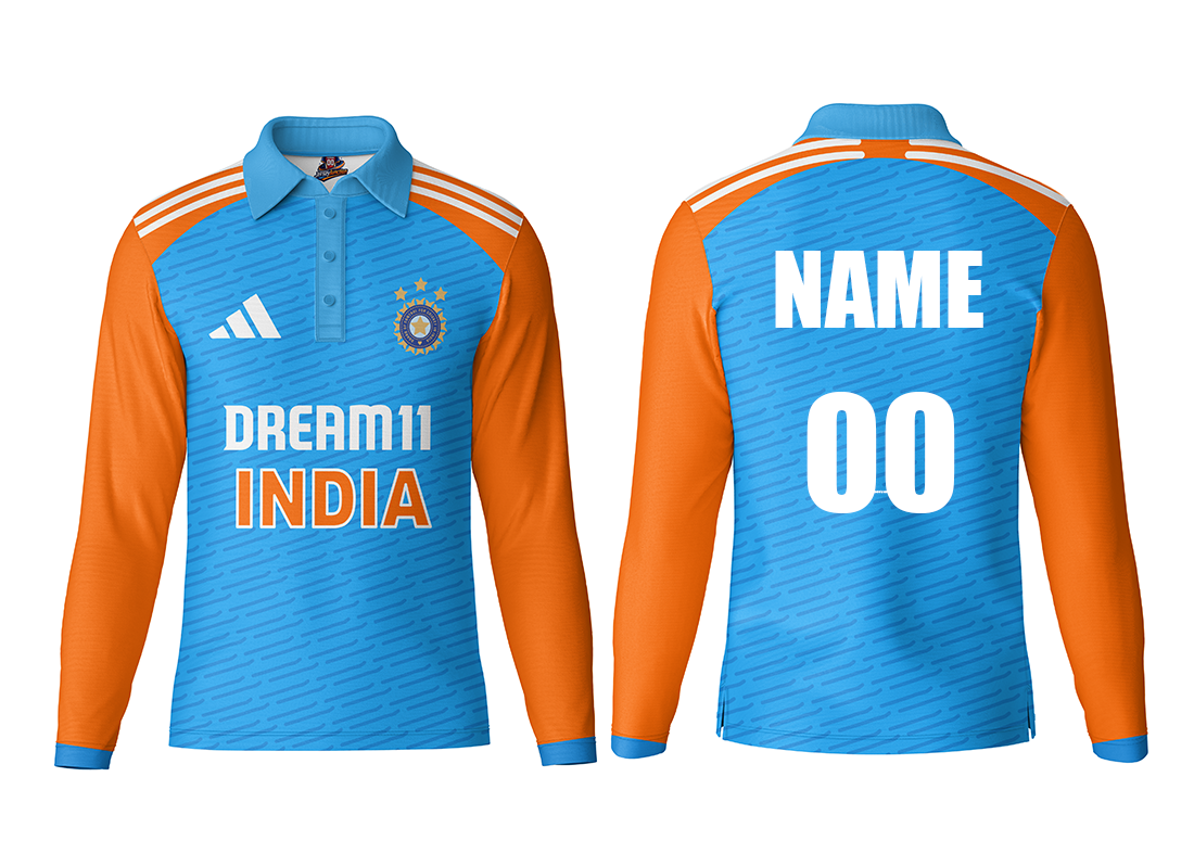 India world cup jersey 2024 full sleeves customized