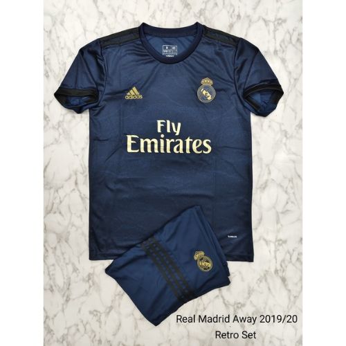 Real Madrid Away 2019/20 Retro Jersey with Shorts
