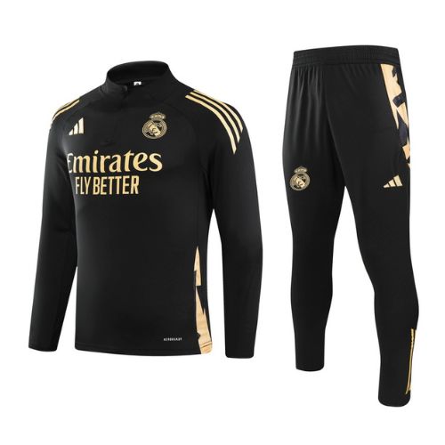 Real Madrid Black Gold Track Suit 24-25