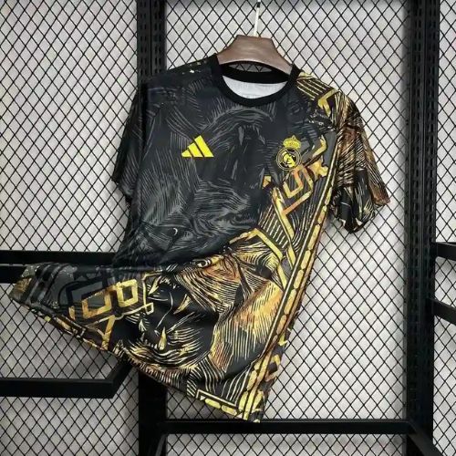 Real Madrid Black & Golden Lion Jersey