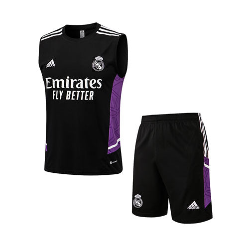 Real Madrid Black Tank Top with Shorts 22-23