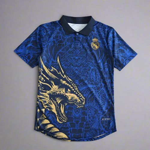 Real Madrid Blue Golden Dragon Jersey