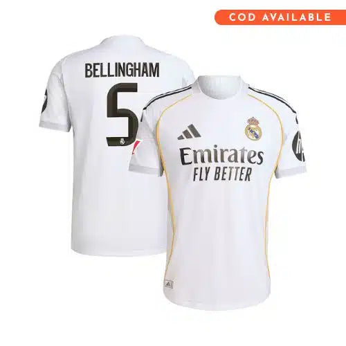 Real Madrid Home Bellingham 2025-26 Jersey