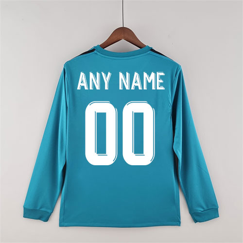 Real Madrid Third 17 18 Retro Jersey Full Sleeve Customisable
