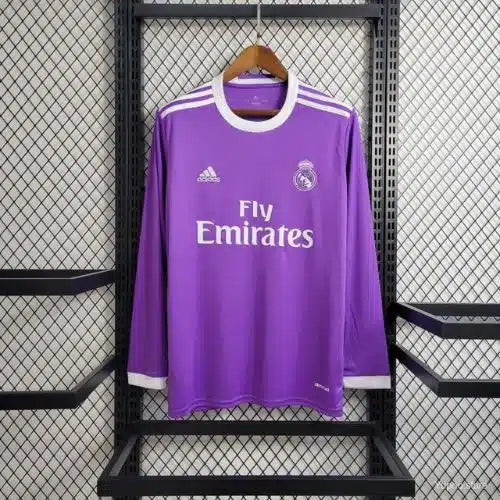 Real Madrid Away 17 18 Retro Jersey Full Sleeve