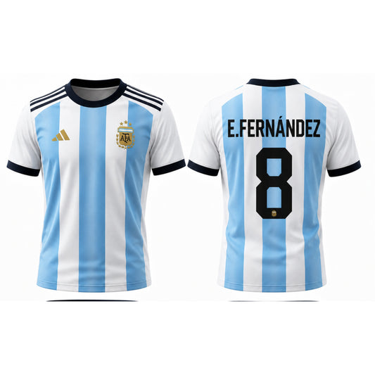 Argentina Football Jersey | Enzo Fernández #8 | Premium Fan Jersey