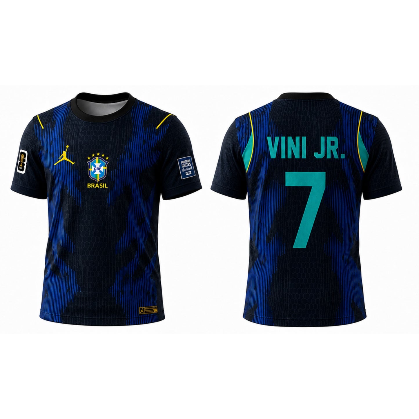 Brazil Away Football Jersey | Vini Jr. 7 | Premium Fan Jersey