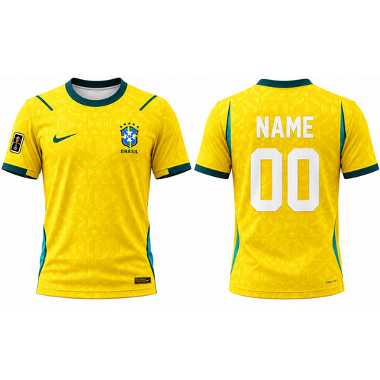Brazil Home Inspired Football Jersey 2026 | Custom Name & Number | Premium Fan Edition