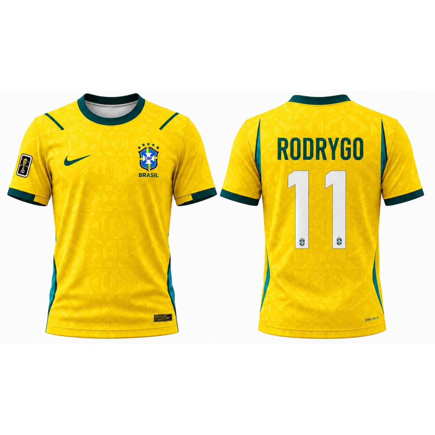 Brazil Home Football Jersey | Rodrygo 11 | Premium Fan Jersey