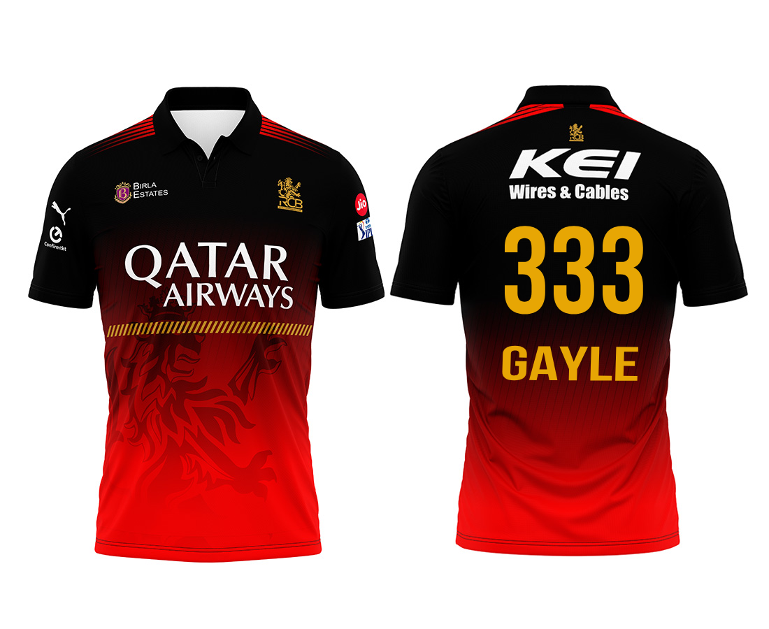 JerseyJunction Customized RCB Polo neck CHRIS GAYLE  jersey