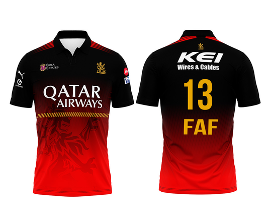 JerseyJunction Customized RCB FAF DU PLESSIS  jersey