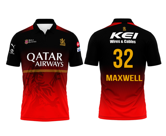 JerseyJunction Customized RCB GLENN MAXWELL  jersey