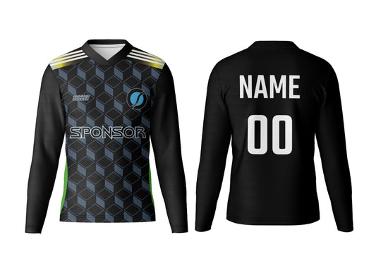 Custom Name  Number V Neck Full Sleeve Jersey
