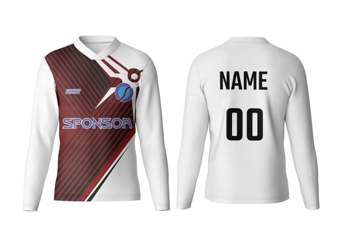 All Over Print V Neck Full Sleeve Custom Jersey