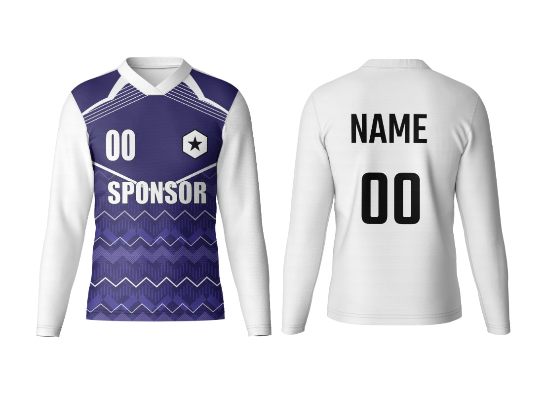 Custom V Neck Full Sleeve Sports Team Jersey