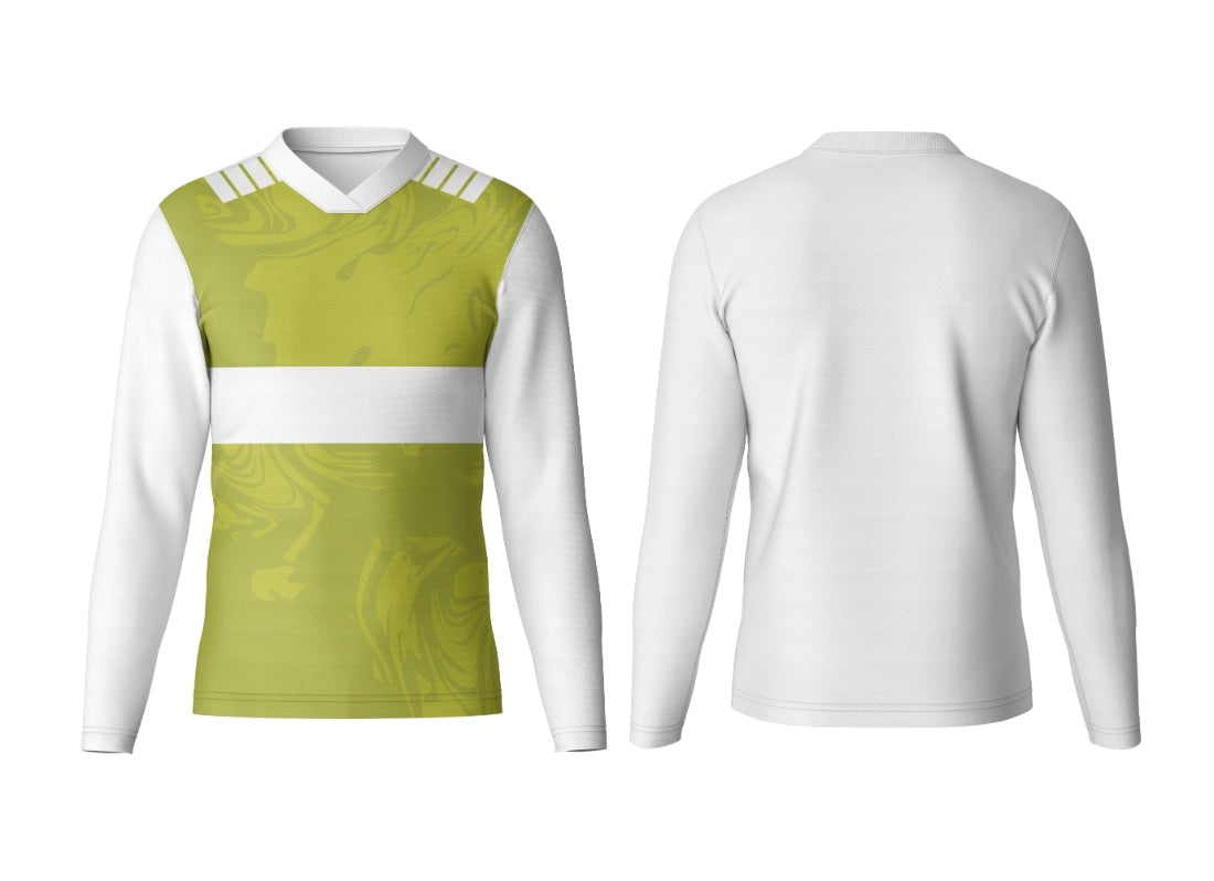 V-Neck Full Sleeve Jersey with Logo Printing