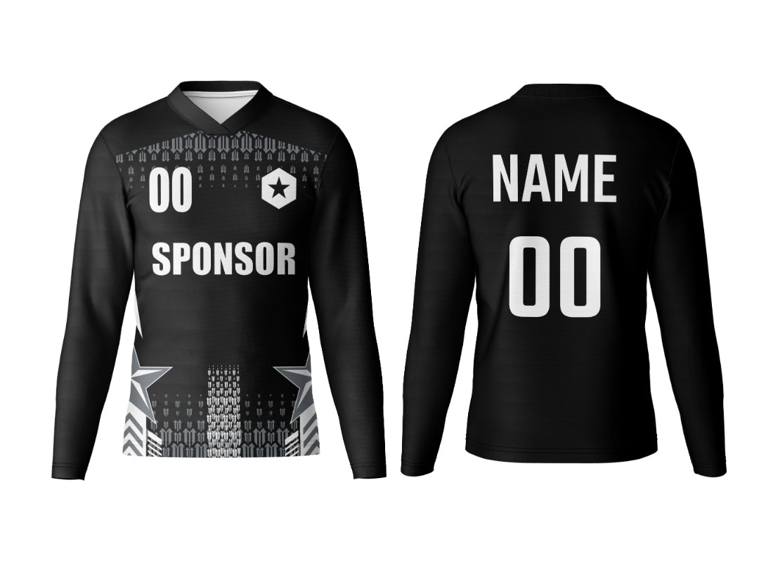 Customizable V-Neck Full Sleeve Team Jersey