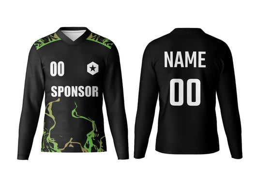Personalized V-Neck Full Sleeve Sports Jersey