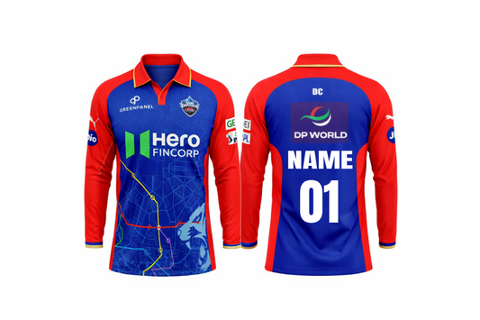 JerseyJunction customized Delhi Capitals IPL Jersey 2024 full sleeves