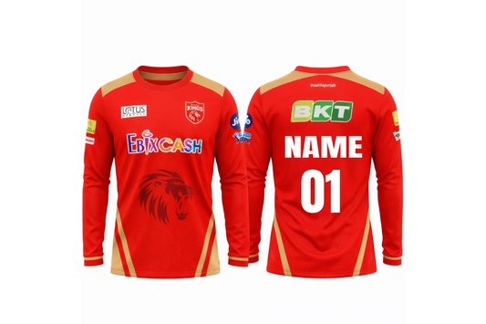 JerseyJunction customized Punjab Kings IPL Jersey 2024 full sleeves round neck