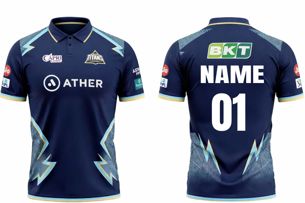 JerseyJunction Customized Gujarat Titans IPL Cricket Jersey 2022
