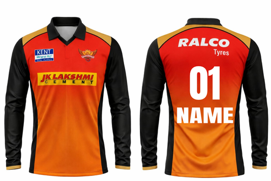 JerseyJunction customized Sunrisers Hyderabad IPL Replica Jersey 2022 full sleeves