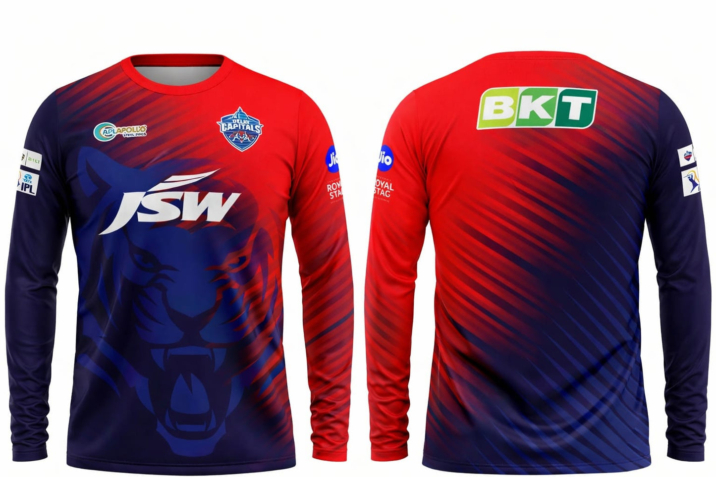JerseyJunction Customized Replica Delhi IPL Jersey round neck full sleeves 2022