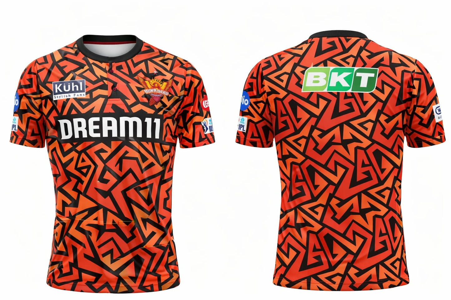 JerseyJunction customized Sunrisers Hyderabad IPL Replica Jersey 2025 round neck