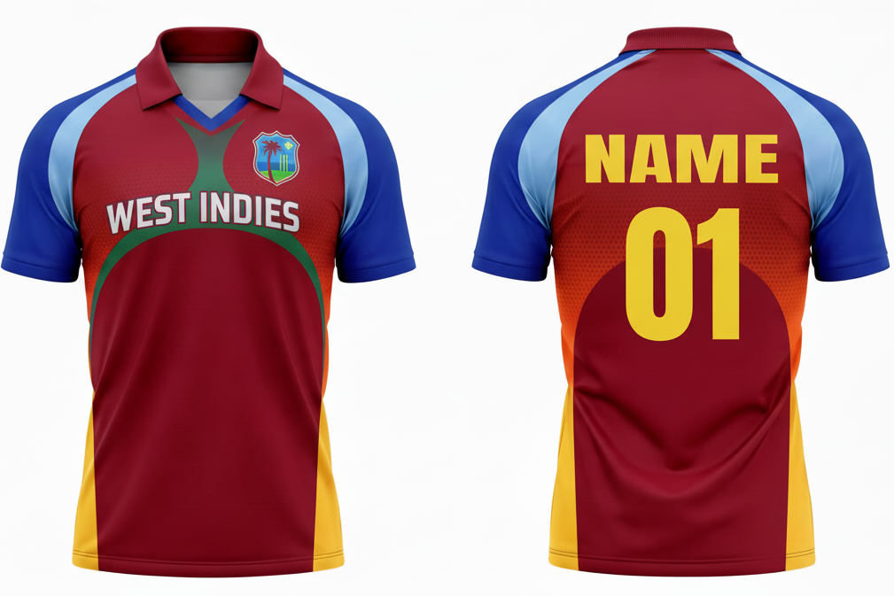 JerseyJunction Customized Replica West Indies World Cup 2010 Half Sleeves Cricket Jersey