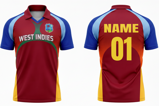 JerseyJunction Customized Replica West Indies World Cup 2010 Half Sleeves Cricket Jersey