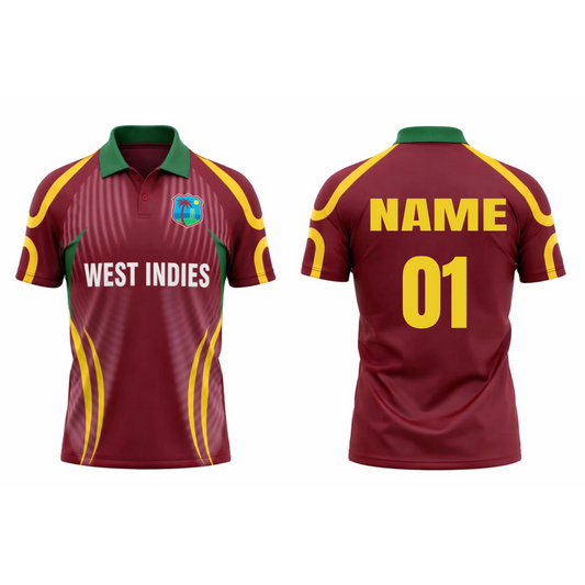 JerseyJunction Customized Replica West Indies World Cup 2009 Half Sleeves Cricket Jersey