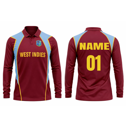 JerseyJunction Customized Replica West Indies T20 World Cup 2012 full Sleeves Cricket Fan Jersey