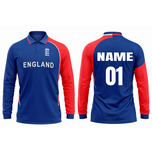 JerseyJuntion Customized Replica England World Cup 2007 full Sleeves Cricket Jersey