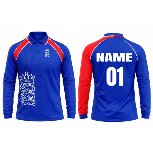 JerseyJuntion Customized Replica England World Cup 1999 full Sleeves Fan Jersey