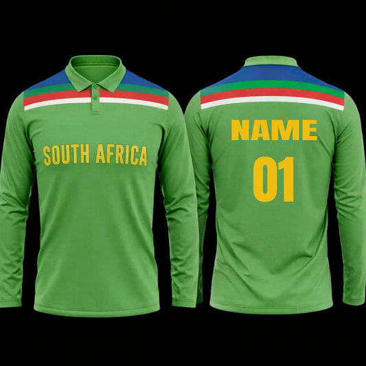 JerseyJuntion Customized Replica South Africa 1992 T20 World Cup Full Sleeves Fan Jersey