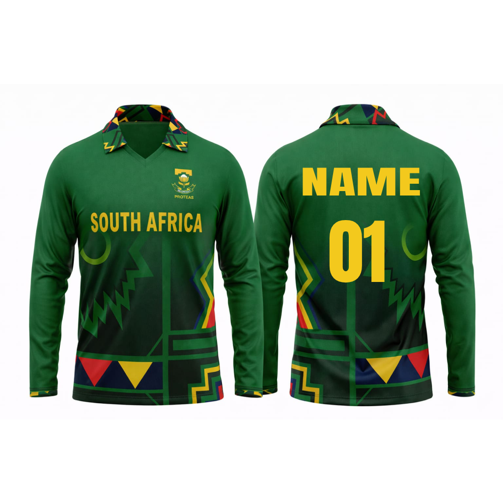 JerseyJuntion Customized Replica South Africa 2021 World cup full sleeves Jersey