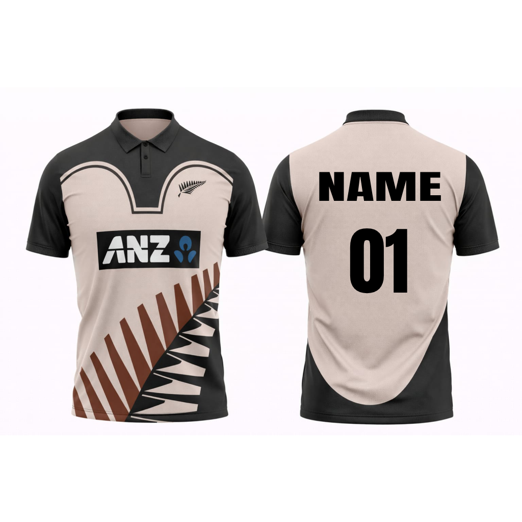 JerseyJuntion Customized Replica New Zealand World Cup Retro Half Sleeves Jersey