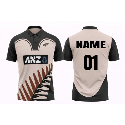 JerseyJuntion Customized Replica New Zealand World Cup Retro Half Sleeves Jersey