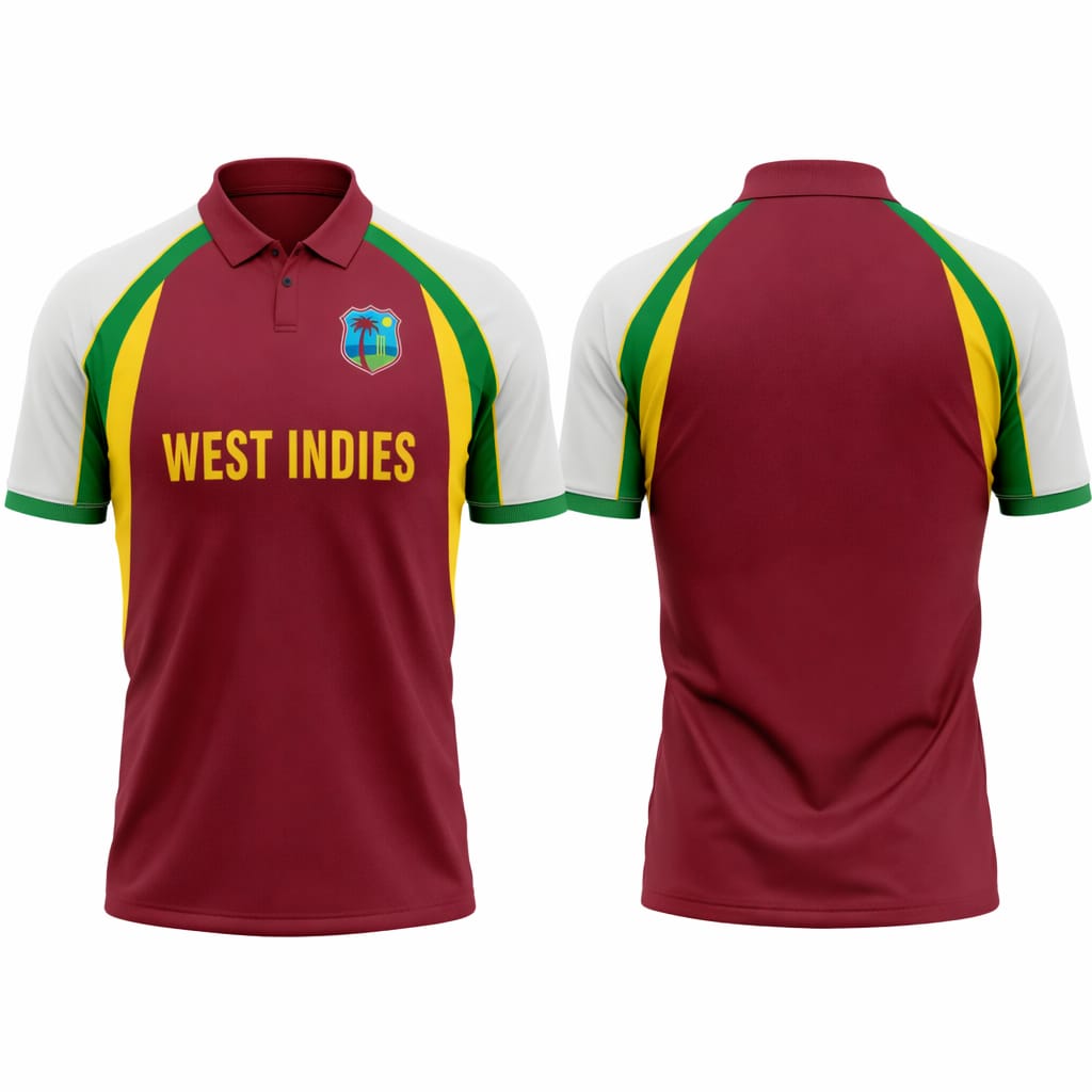 JerseyJunction Customized Replica West Indies World Cup 2007 Half Sleeves Cricket Jersey