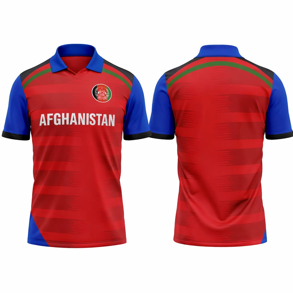 JerseyJunction Customized Replica Afghanistan 2022 World Cup Half Sleeves Fan Jersey