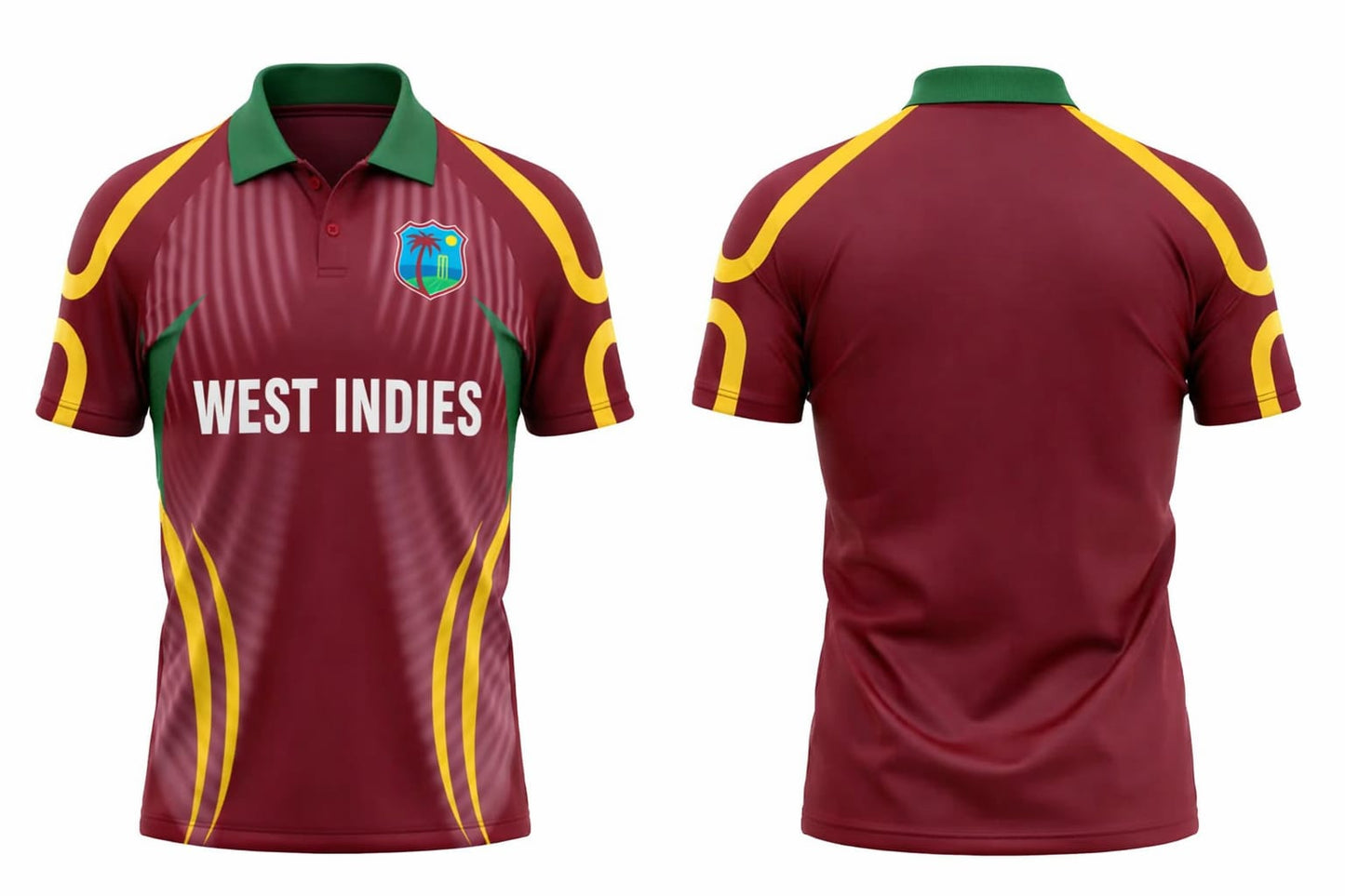 JerseyJunction Customized Replica West Indies World Cup 2009 Half Sleeves Cricket Jersey