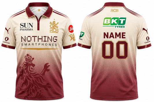 JerseyJunction Customized RCB Jersey Concept cream and maroon