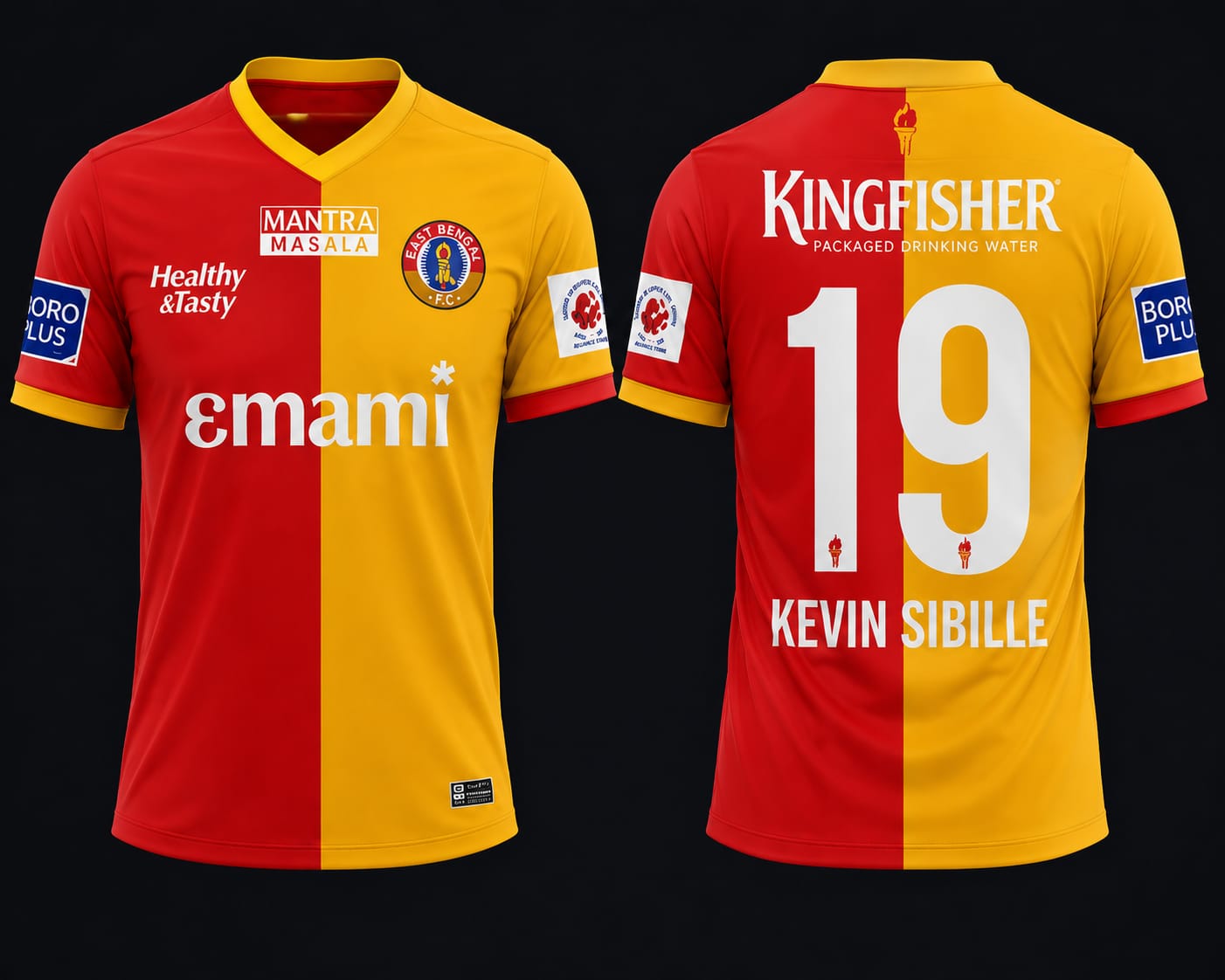 JerseyJuntion Customized Replica East Bengal jersey KEVIN SIBILLE