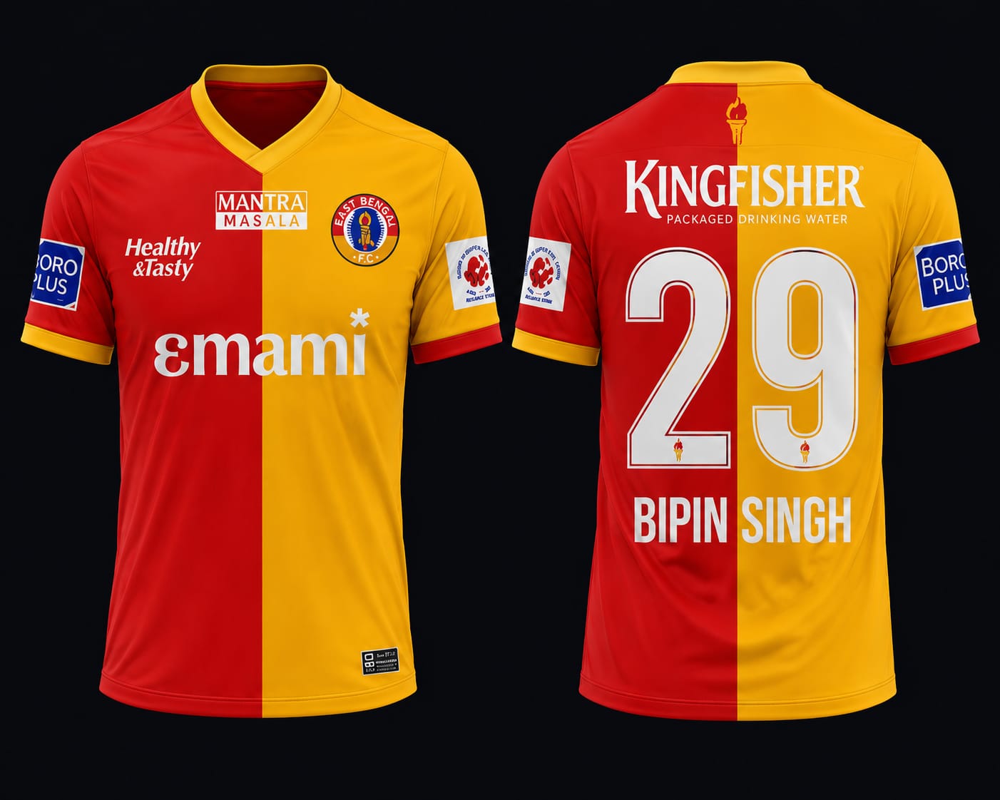 JerseyJuntion Customized Replica East Bengal jersey BIPIN SINGH