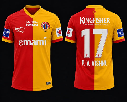 JerseyJuntion Customized Replica East Bengal jersey P. V. VISHNU