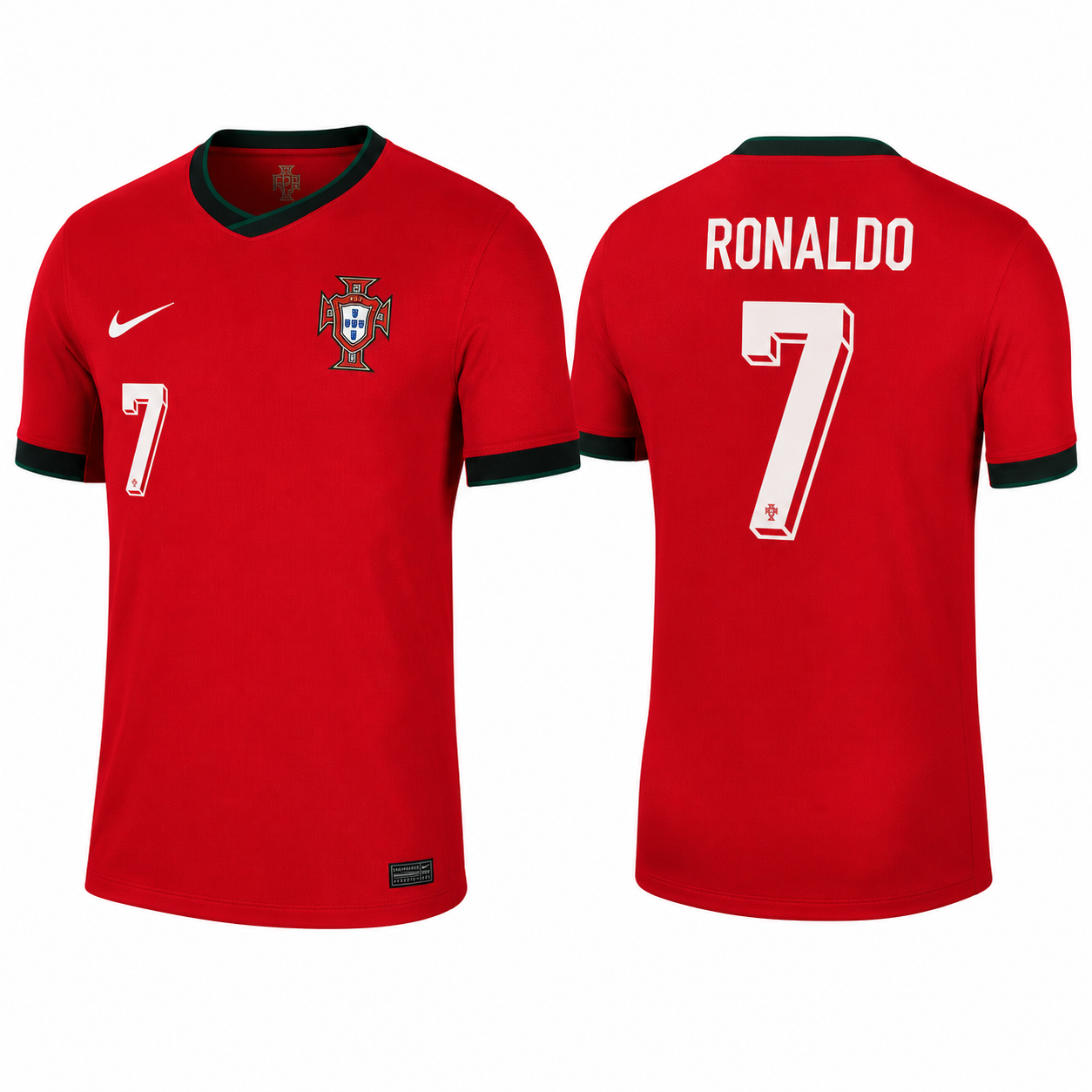 Jerseyjunction Cristiano Ronaldo #7 Portugal Home Jersey | Custom Name & Number Football Shirt